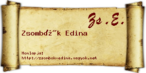 Zsombók Edina névjegykártya